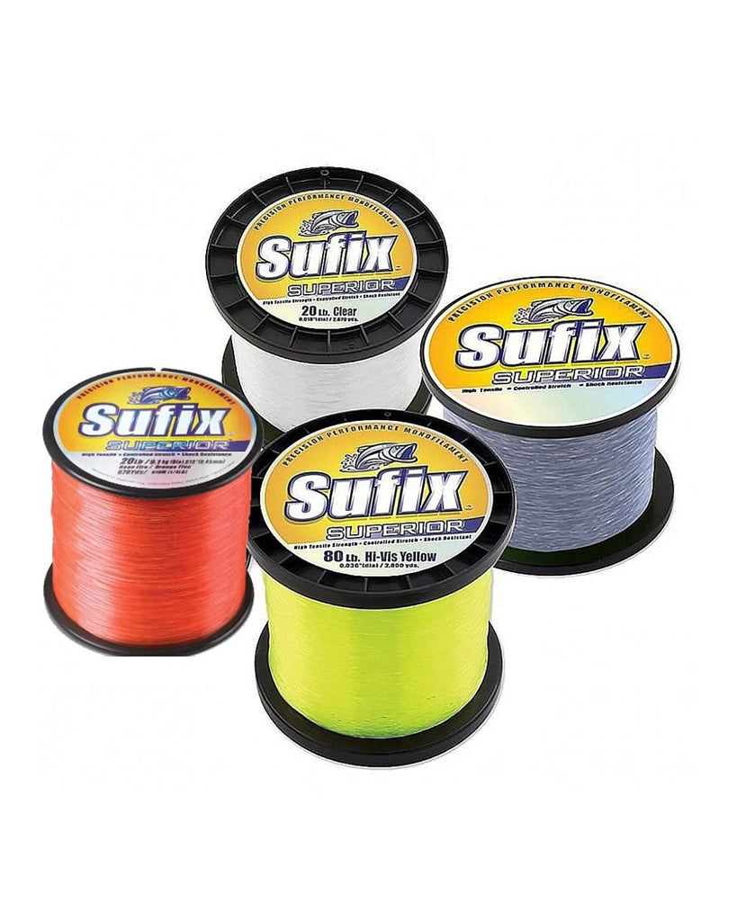 Sufix Superior monofilamento 670yd 20lbs varios colores Carrete de 1/4 lb