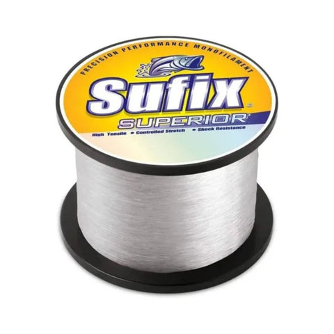 Sufix Superior monofilamento 535yds 25lbs  Clear transparente carrete de  1/4 lb