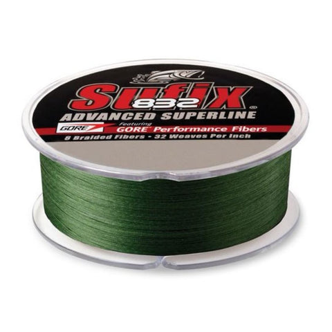 Sufix Advanced Superline  832 braid 600Yds 65lbs green verde