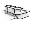 MAGMA Square Double Stack Side Caddy Party Table