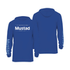 MUSTAD Sudadera técnica azul con capucha