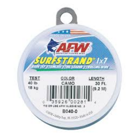 AFW AMERICAN SURFSTRAND WIRE UNCOATED 30' 40LB