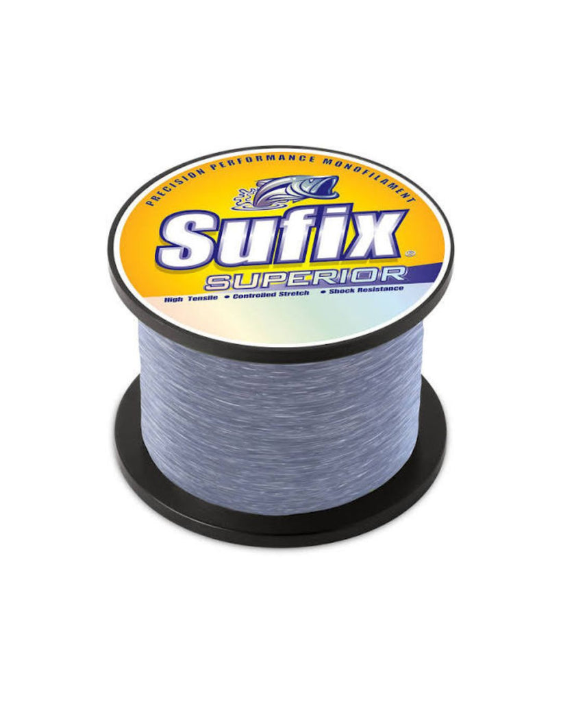 Sufix Superior Monofilamento 535yds 25lb Smoke Blue carrete de 1/4 lb