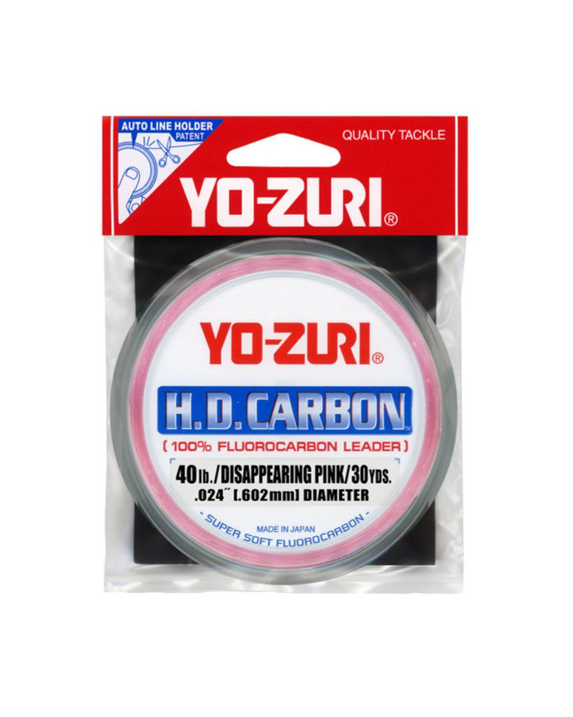 Yozuri HD Carbon Fluorocarbon leader 40lbs 30yds pink rosado