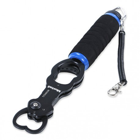 Mustad aluminium  lip grip w/scale - mt021(herramientas de agarre de pescados)