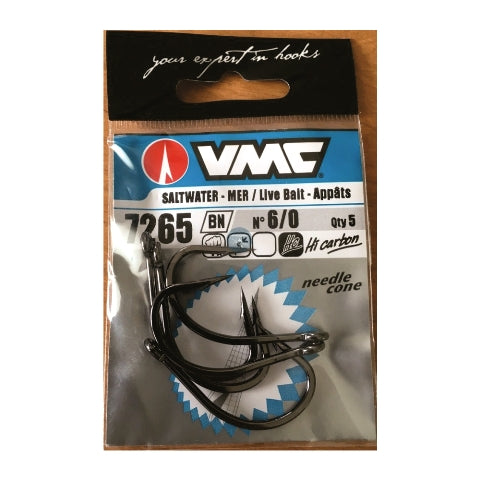 ANZUELO VMC MODELO 7265 BN 6/0 (5 unidades)