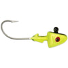 Gotcha Shad Head 1oz Chartreuse Black Back 5pack