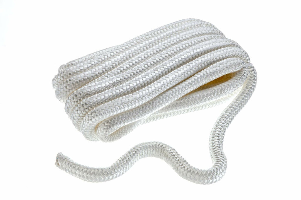 Seachoice Línea de muelle de nylon trenza doble 3/4" X 25' Blanca