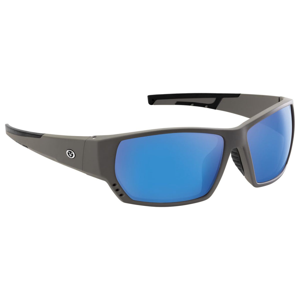 F. Fisherman Drop Back Matte Gray / Amber Green Mirror 7883GAG