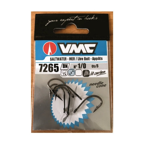 ANZUELO VMC MODELO 7265 BN 1/0 (5 unidades)