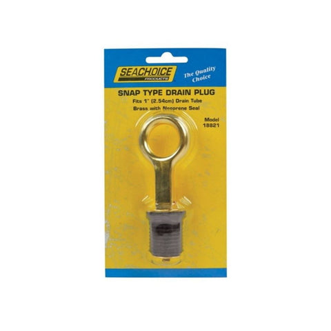 SEACHOICE Tapón de drenaje 1 Cierre a presión Latón 50