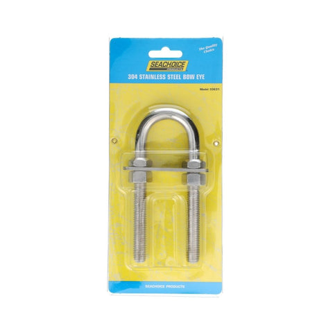 SEACHOICE 33631 Ojo de arco de acero inoxidable - Rosca de 1/2 pulgada x 3-7 / 16 pulgadas