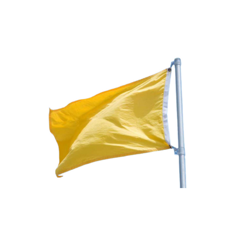 BANDERA DE TELA CODIGO Q AMARILLA 1' X 1.5'