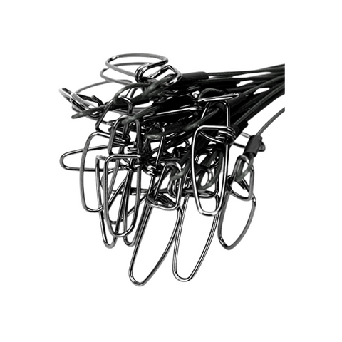 CABLE LEADER W / BB giratorio y cierre de seguridad 150lb 18 'bl