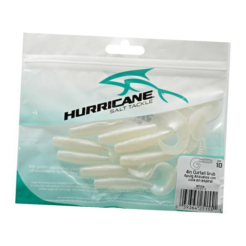 Hurricane 4" Cola rizada Blanca
