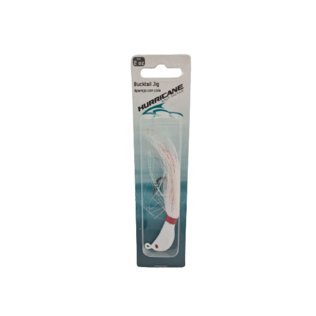 Hurricane Super Bucktail Jig WHITE 2OZ