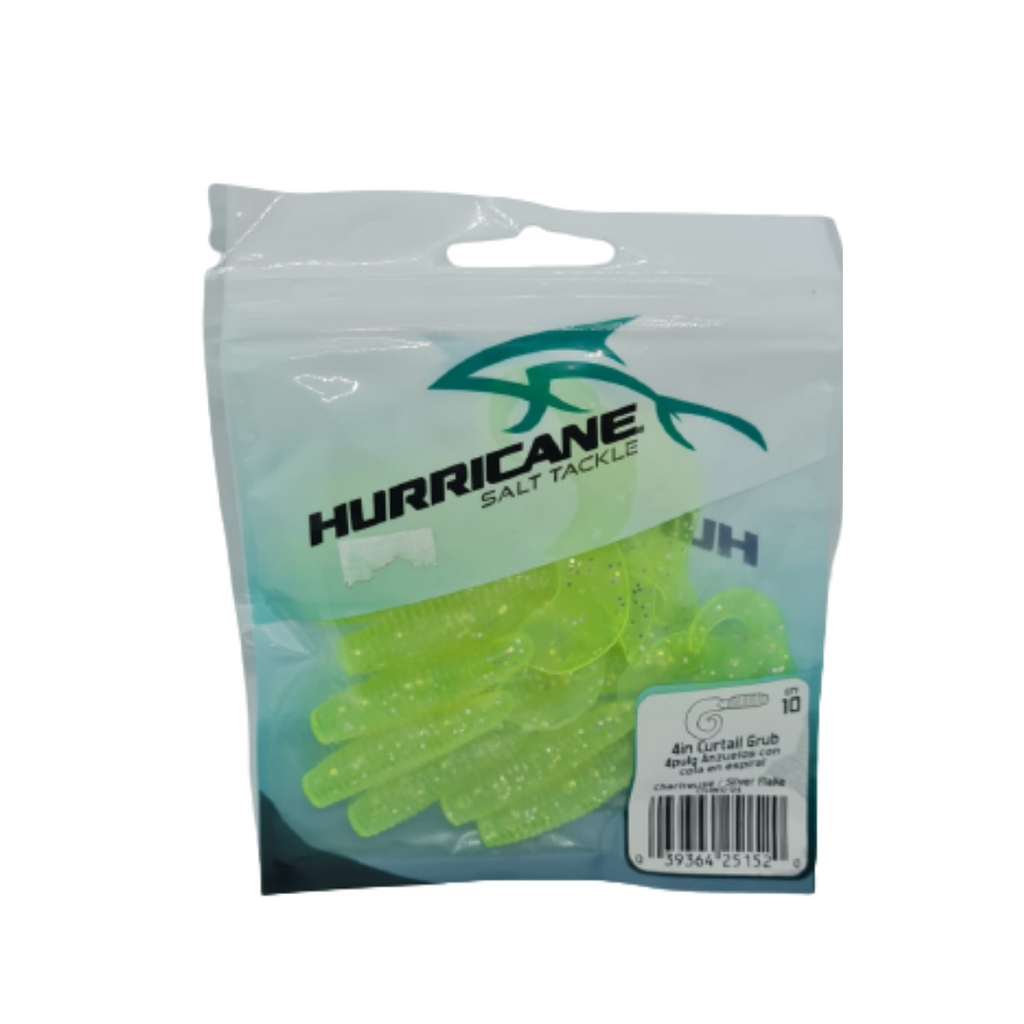 Hurricane 4" Cola rizada chartreuse/silver