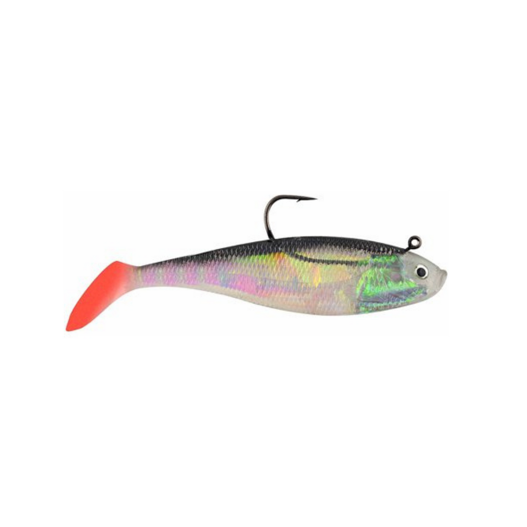 Hurricane Livewire Swim Shad espalda negra y boca roja Pack4