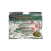 Hurricane Livewire Swim Shad espalda negra y boca roja Pack4