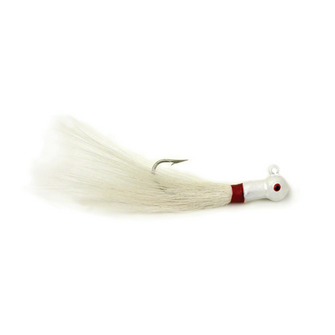 Señuelo para agua dulce Sea Striker Popeye Bucktail 1oz 7/0 Hook White 2Pk