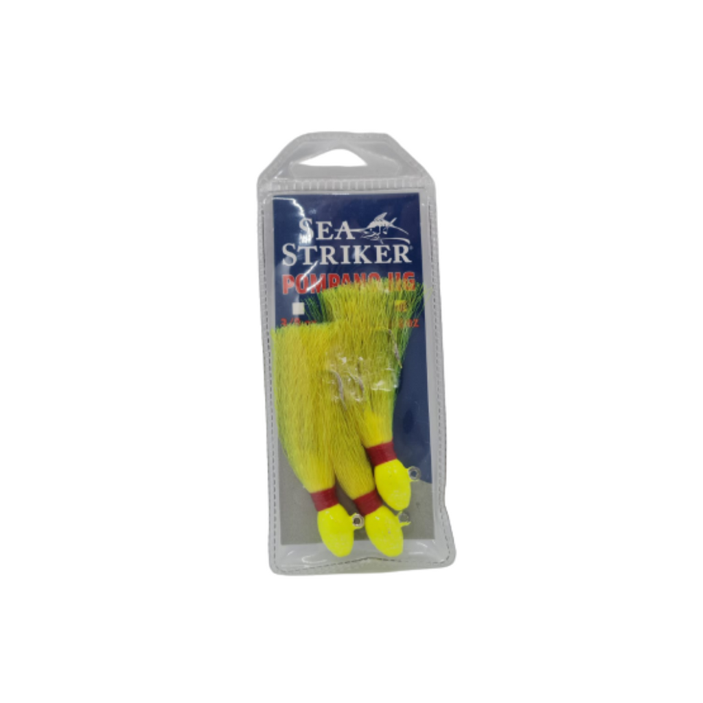 Sea Striker 10 Pompano Jig 1/4oz Chartreuse 3Pk