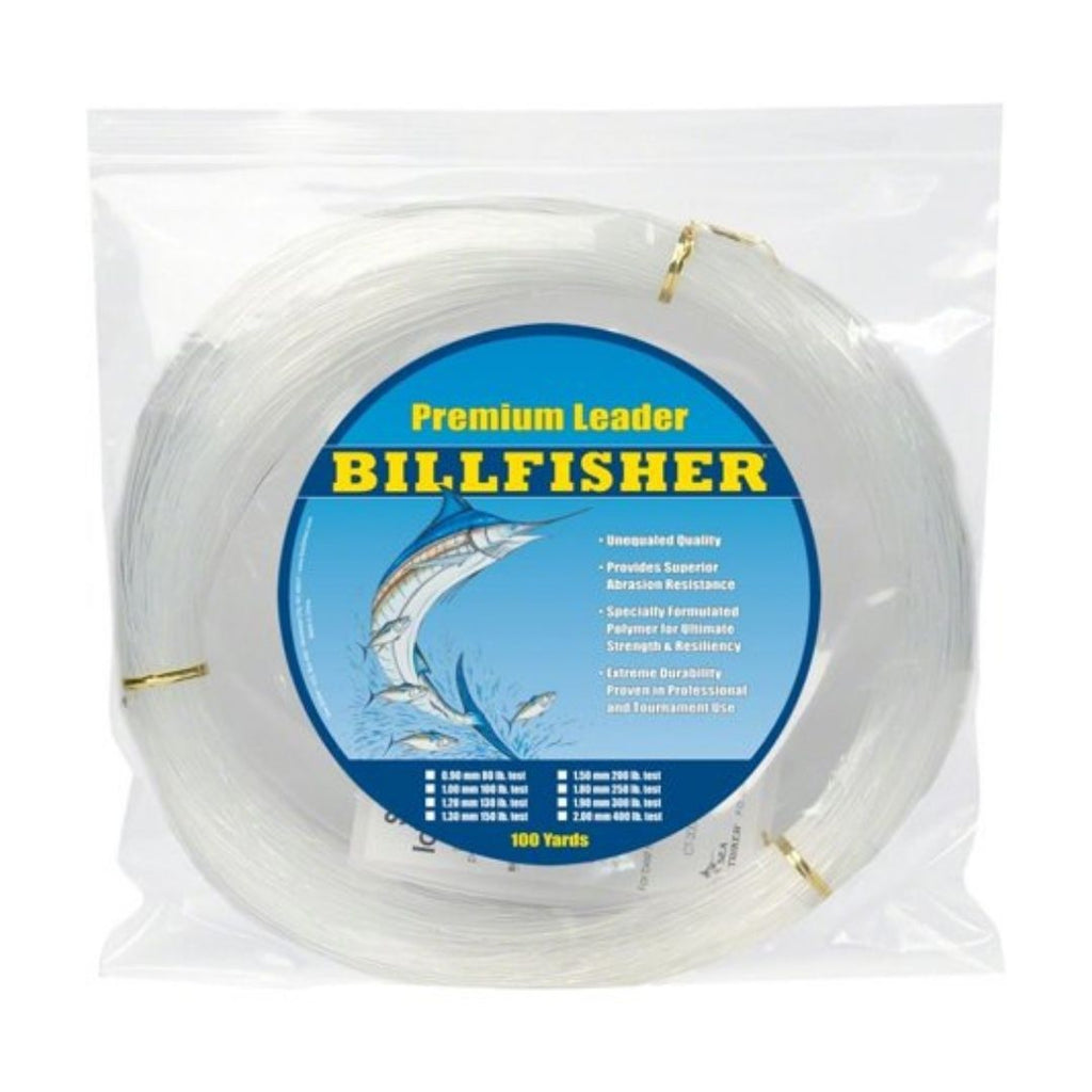 BillfisherMono Leader Coil 250Lb 100Yds Clear 1.8mm