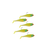 Hurricane Livewire Swim Shad (4 Pack), 4-inch, Chartreuse/Red Mouth