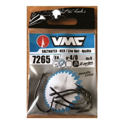 ANZUELO VMC MODELO 7265 BN 4/0 (5 unidades)