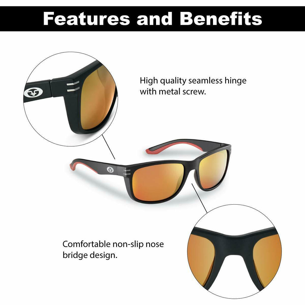 F. Fisherman Double Header Matte Black Amber Red 7873BAR